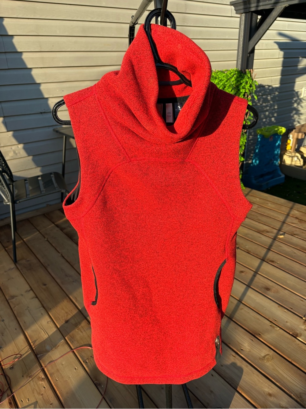 Indygena, xs Sleeveless Red Turtleneck long Sweater Vest